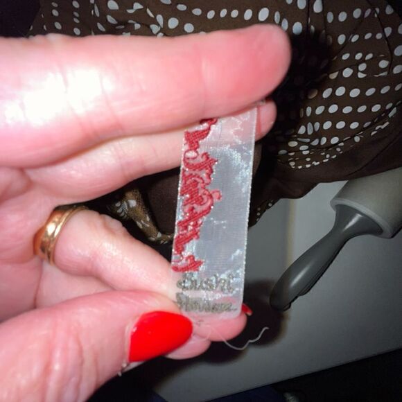 Sushi Flower brown white polka halter dress large - Picture 10 of 10